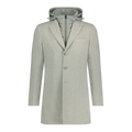 Wool Twill Outerwear With Removable Hood